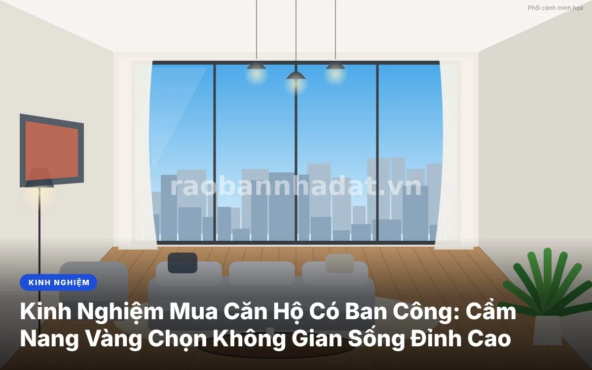 Tổng quan cẩm nang chi tiết kinh nghiệm lựa chọn căn hộ chung cư có ban công đẹp và thoáng mát