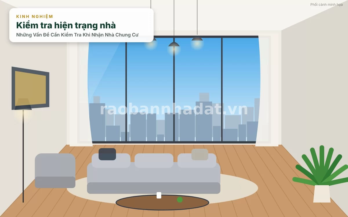 Chi tiết kiểm tra chất lượng tường sàn, hệ thống điện nước và thiết bị vệ sinh khi nhận nhà