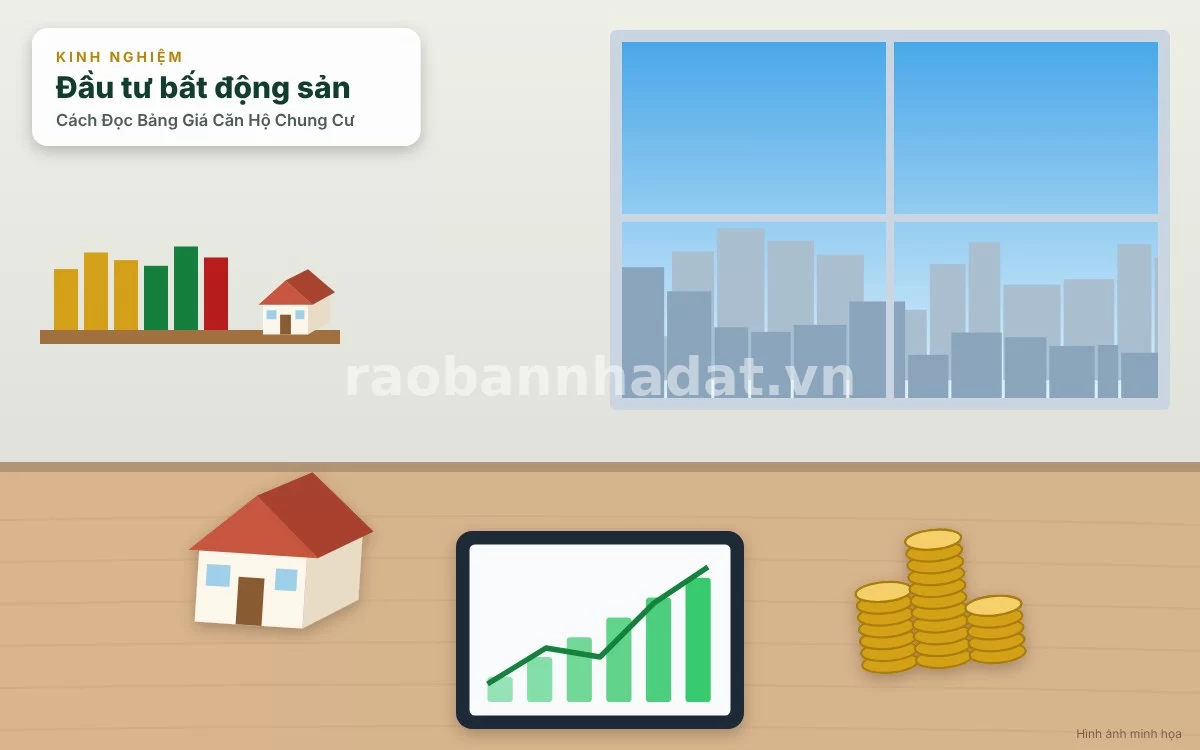 Phân tích chi tiết cấu trúc các cột thông tin quan trọng trong một bảng giá căn hộ chuẩn