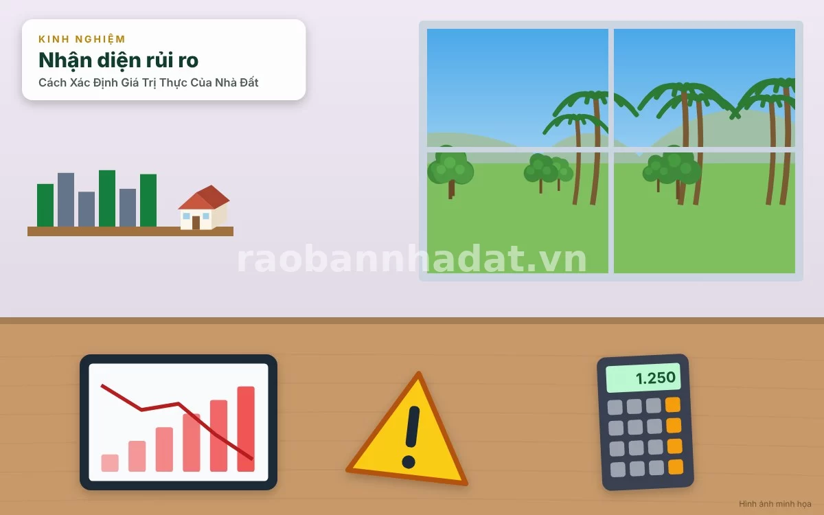 Infographic trực quan tóm tắt bảng checklist các yếu tố điều chỉnh tăng giảm giá trị nhà đất