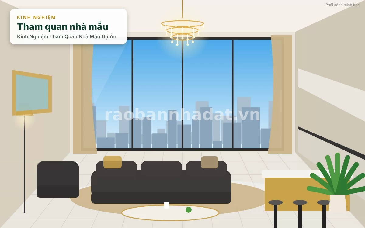 Phân tích chi tiết các thủ thuật thiết kế đánh lừa thị giác và nội thất mini tại nhà mẫu dự án