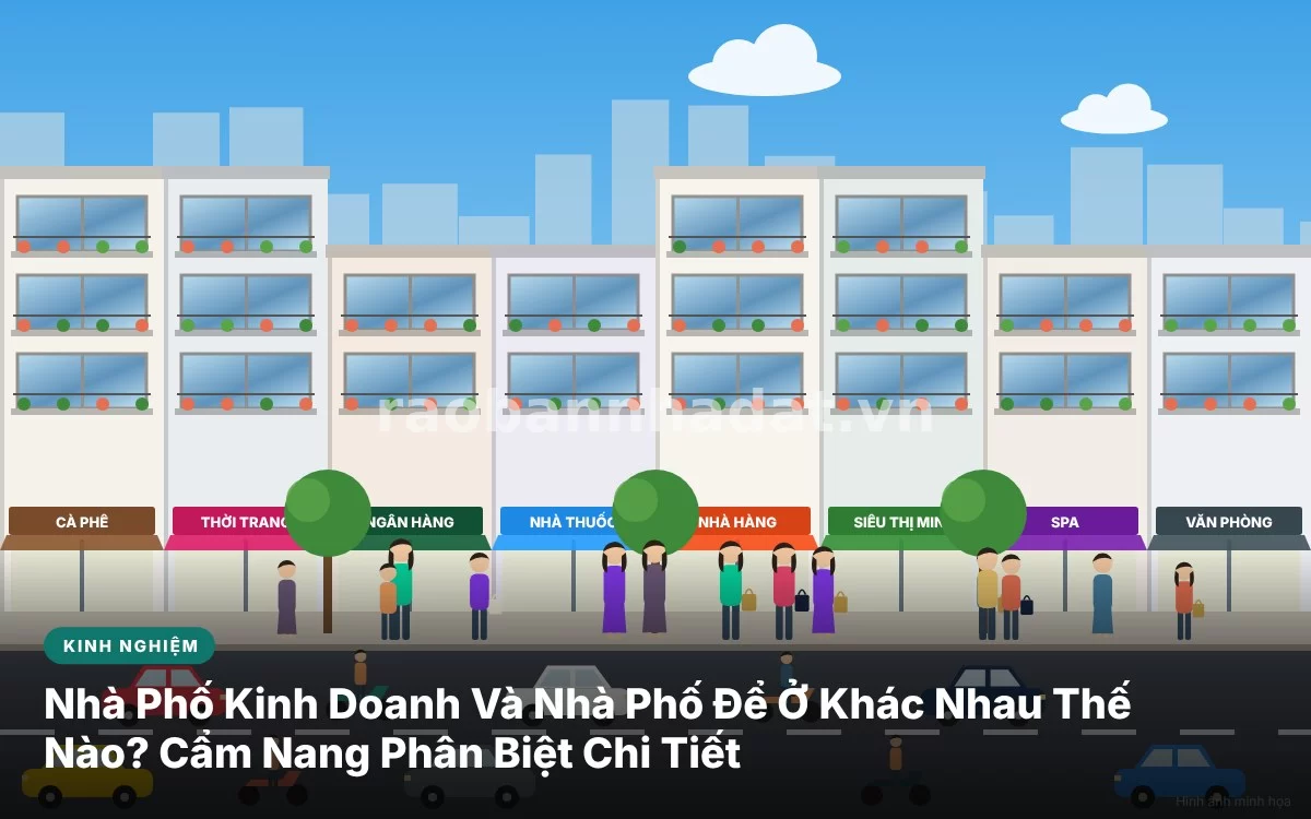 Tổng quan so sánh chi tiết giữa nhà phố kinh doanh thương mại và nhà phố chuyên để ở