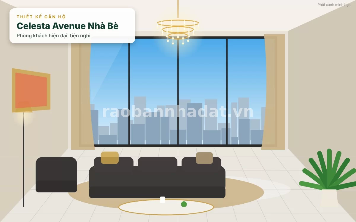 Không gian sống thực tế sang trọng đẳng cấp tại nhà phố Celesta Avenue Phước Kiển Nhà Bè