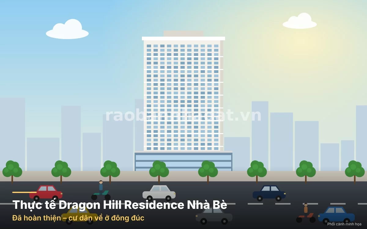 Không gian sống thực tế văn minh và sầm uất tại khu căn hộ Dragon Hill Nguyễn Hữu Thọ
