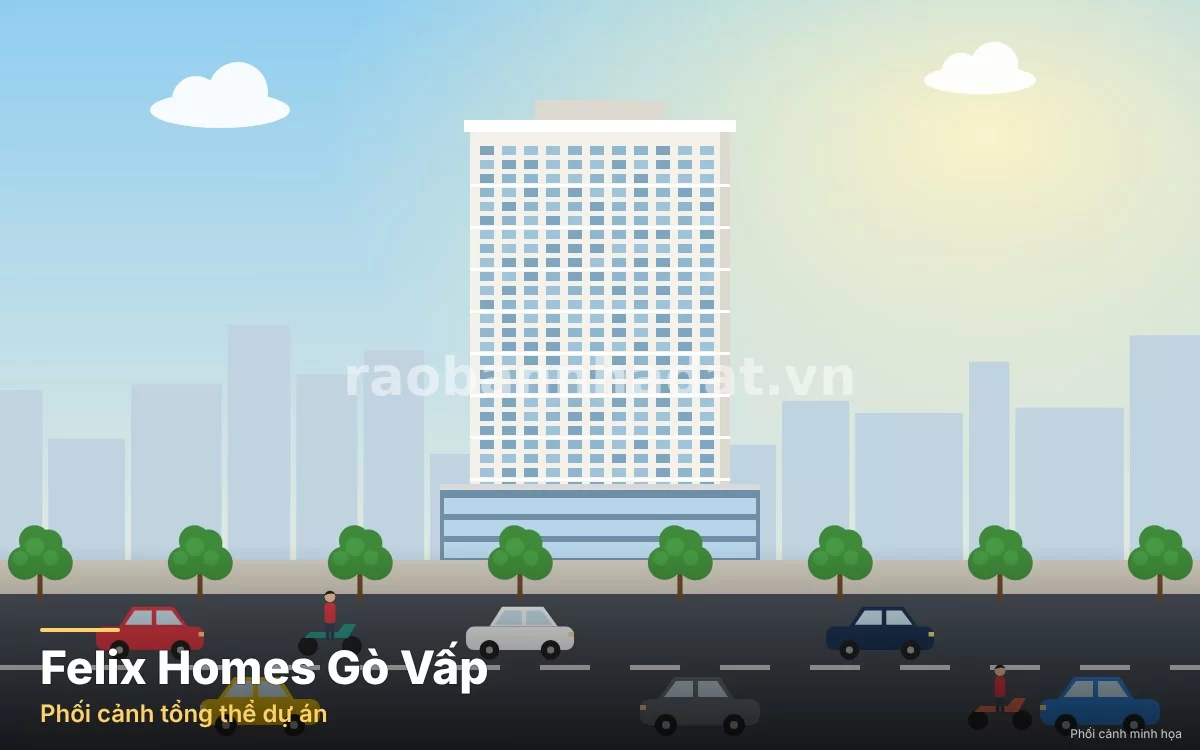 Phối cảnh tổng thể dự án chung cư Felix Homes Nguyễn Văn Dung Gò Vấp