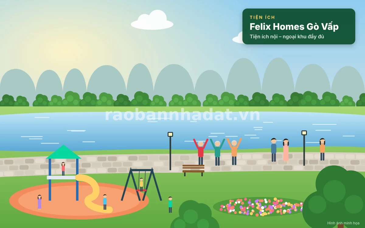 Tiện ích nội khu tiện nghi tại khuôn viên chung cư Felix Homes Gò Vấp
