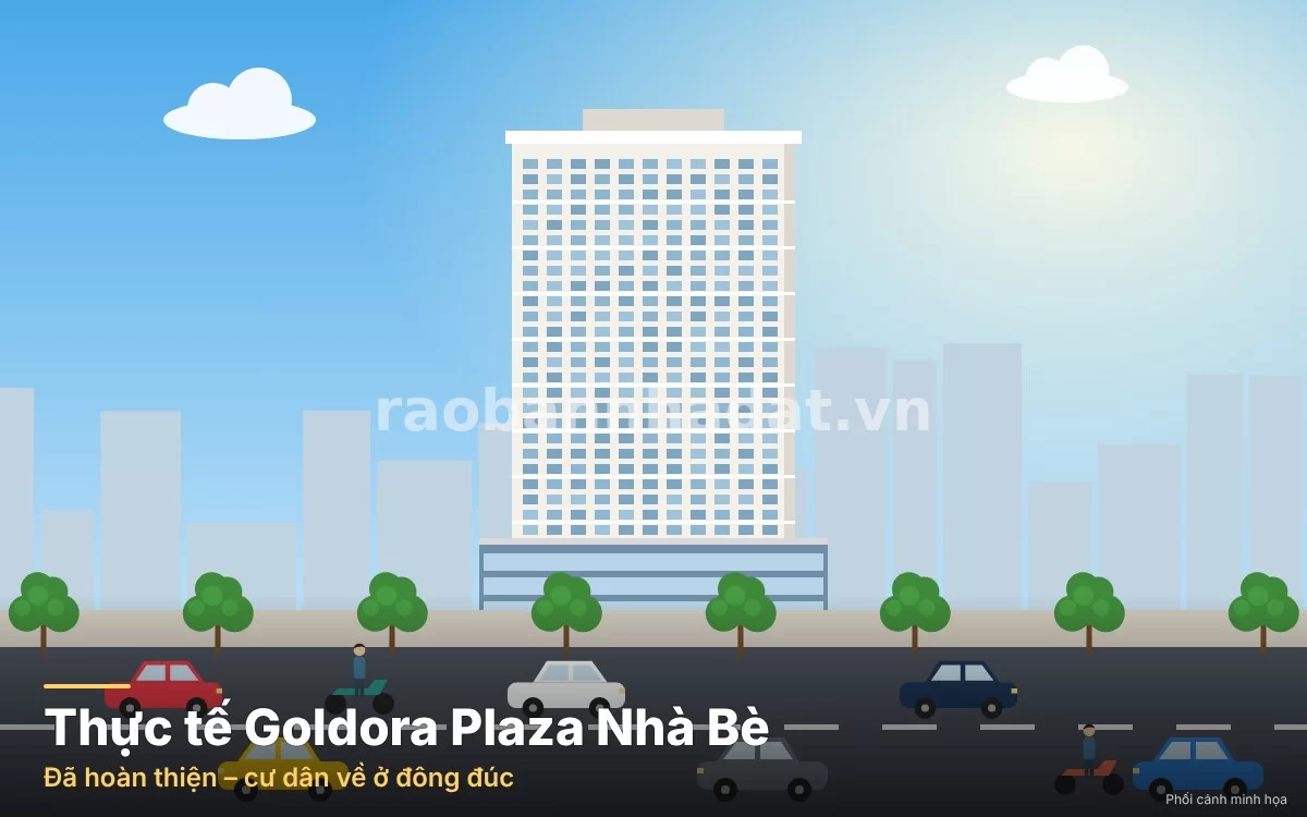 Ảnh chụp thực tế chung cư Goldora Plaza đường Lê Văn Lương Phước Kiển Nhà Bè