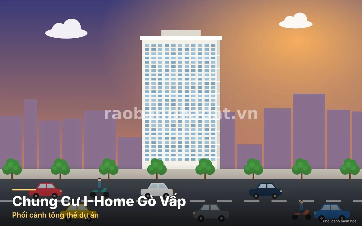 Phối cảnh tổng thể dự án chung cư I-Home 359 Phạm Văn Chiêu Gò Vấp