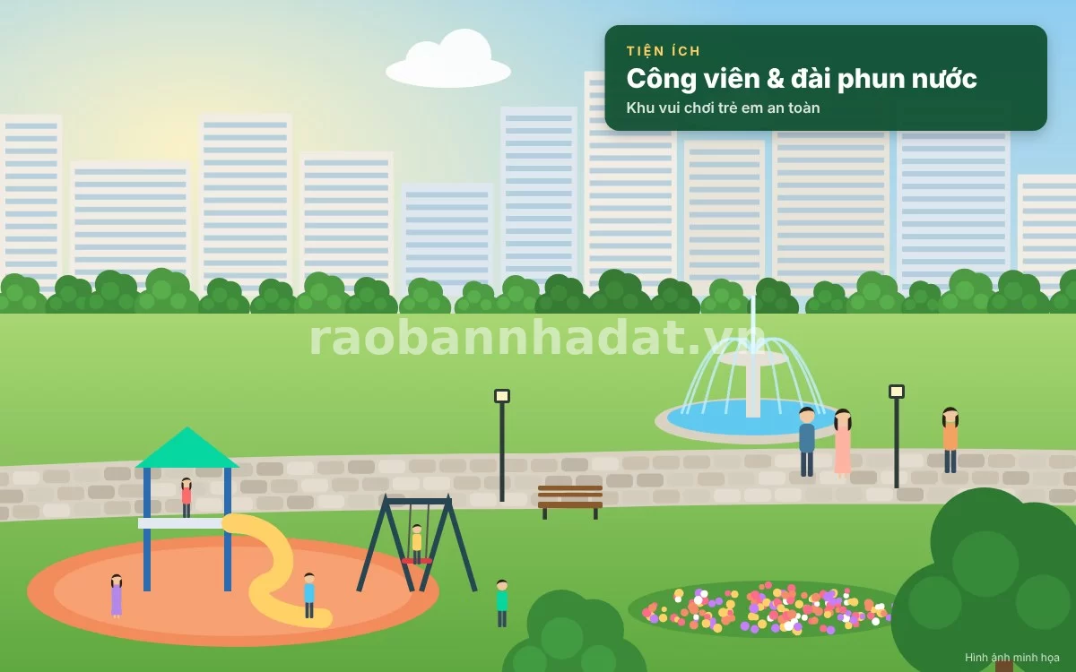 Không gian sống xanh và hệ thống tiện ích đẳng cấp tại dự án Bắc Hà Tĩnh