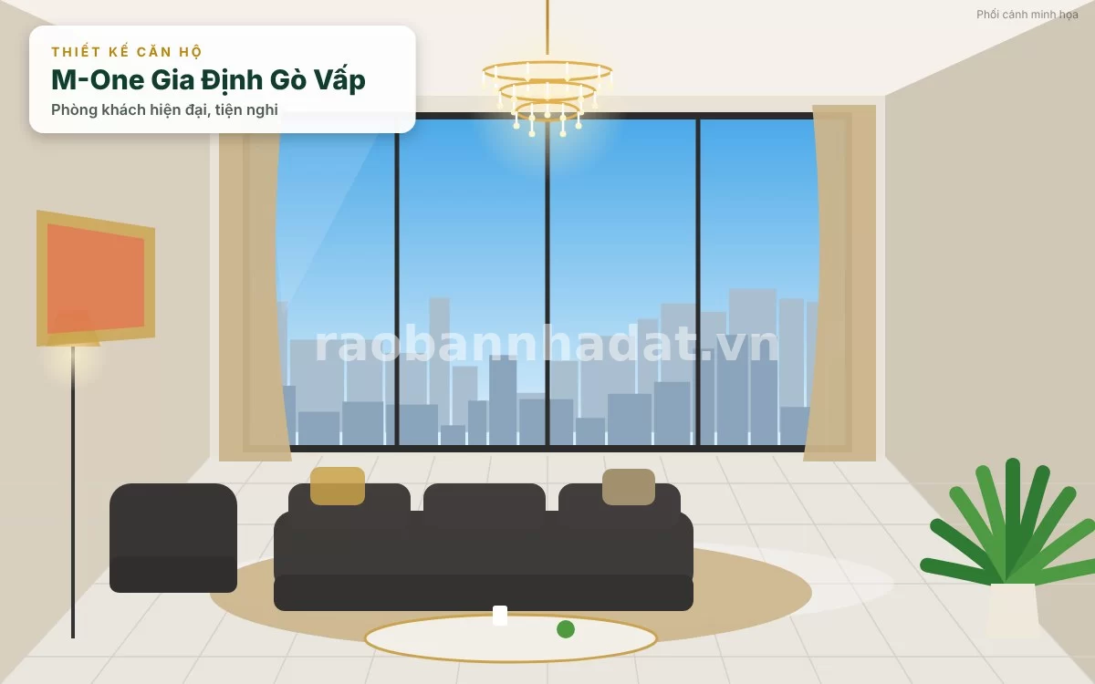 Không gian sống thực tế sang trọng đẳng cấp tại căn hộ chung cư M-One Gia Định