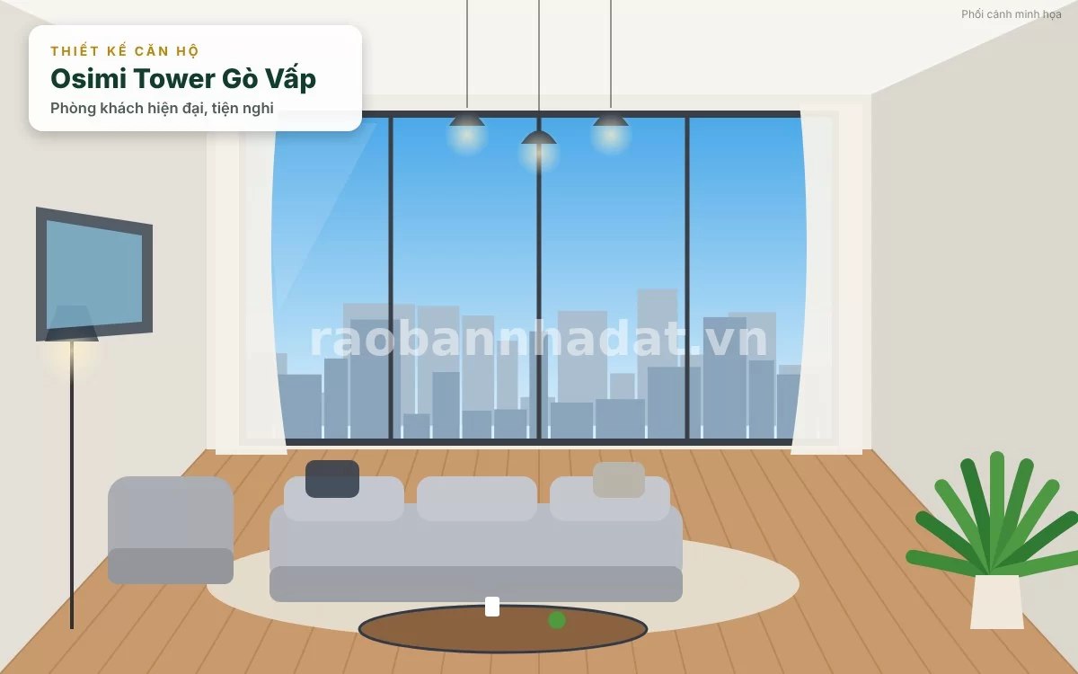 Không gian sống thực tế ấm cúng tiện nghi của cư dân tại căn hộ Osimi Tower Gò Vấp