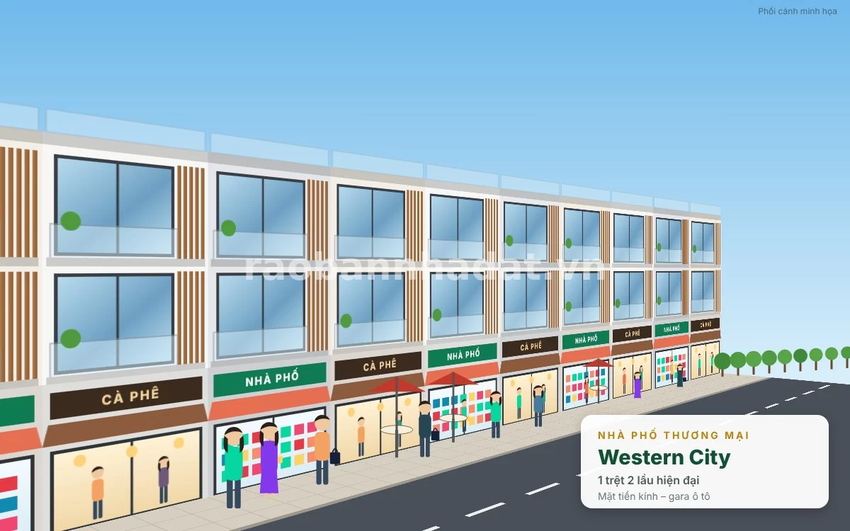 Kiến trúc nhà phố hiện đại khang trang tại Khu đô thị Western City